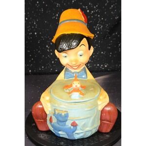 VINTAGE WALT DISNEY 1940 MOVIE PINOCCHIO & CLEO THE GOLDFISH‎ COOKIE JAR USA